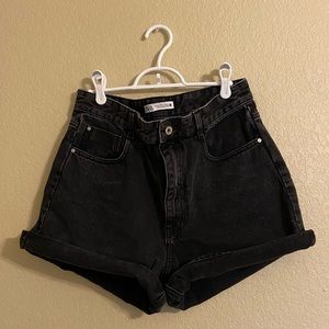 Zara High Rise Mom Shorts
